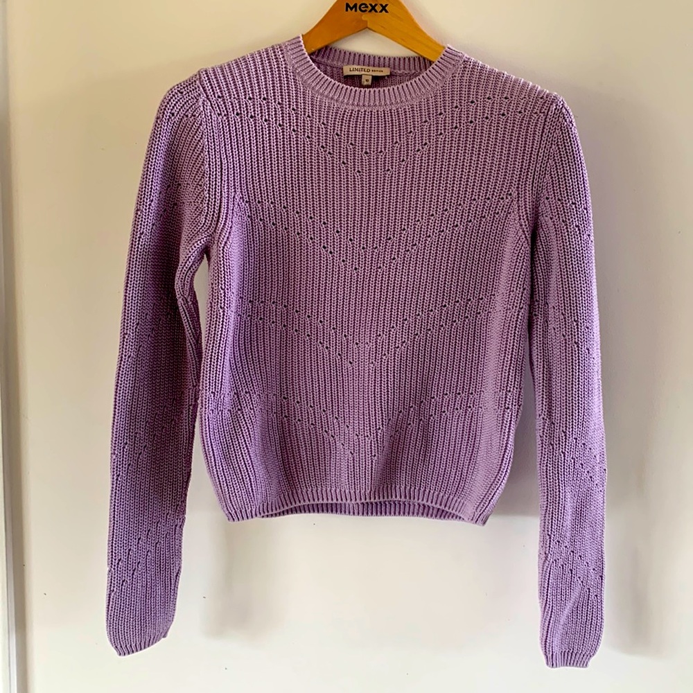 Limited Edition Women violet lilac knitted Sweater Fit Small and x-small New